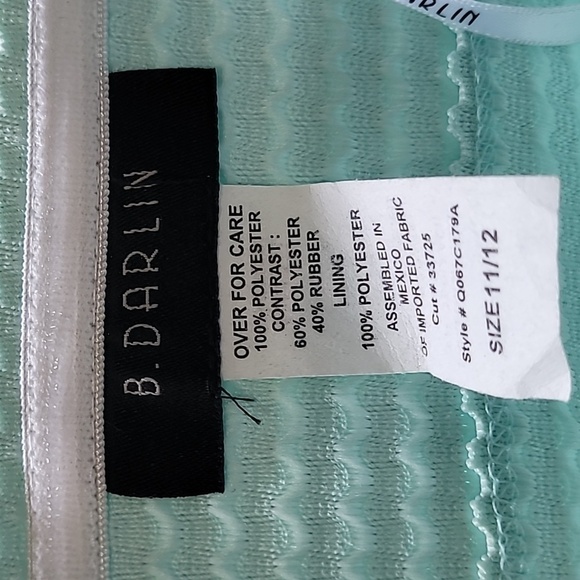 B. Darlin Women's Long Formal Sleeveless Dress Size 11/12 Black/Mint - Picture 9 of 10